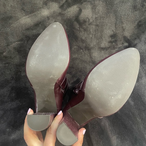 Just Fab Maroon Boots - Picture 4 of 6